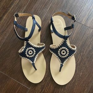 Jack Rogers Maci Jean Gold Gladiator Sandals size 7.5